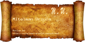 Mitelman Urzula névjegykártya